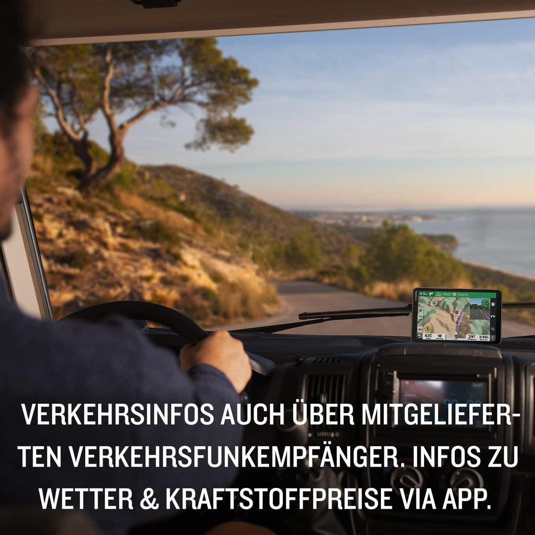Garmin Camper - Navigationsgerät mit 7“ (17,8 cm) Display für Wohnmobile/Wohnwagen, vorinstallierten