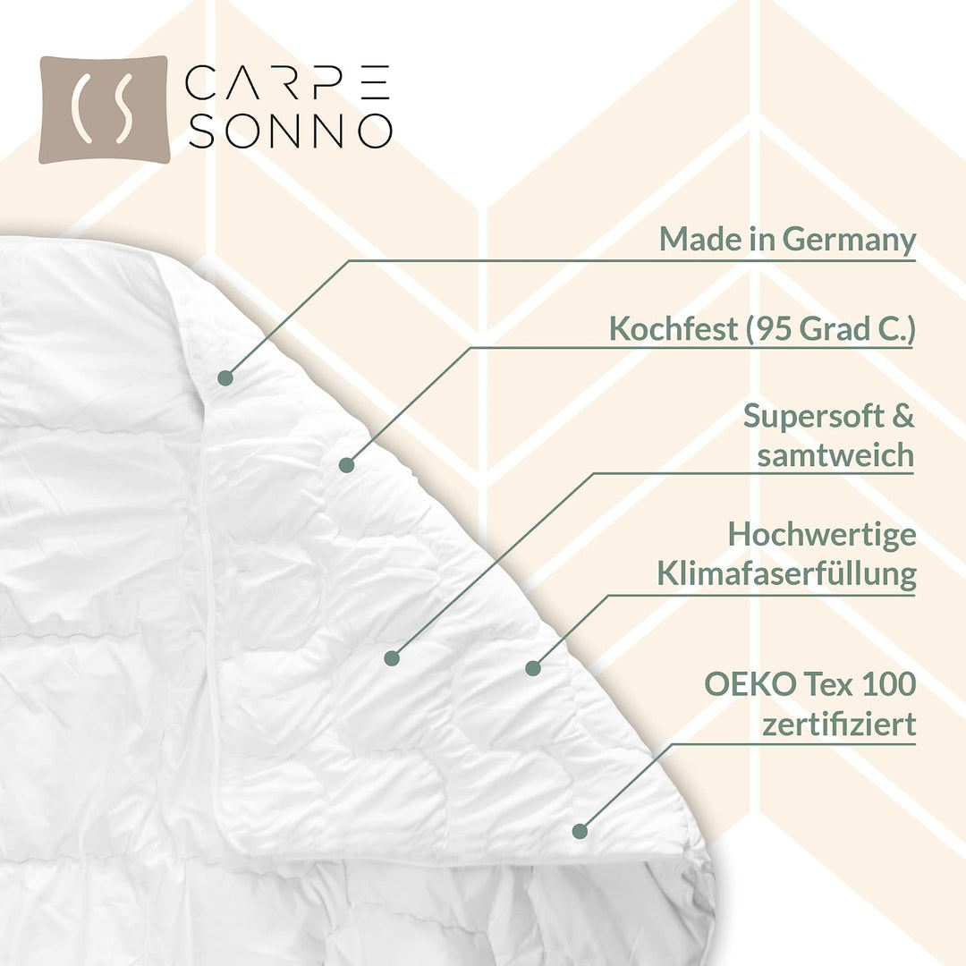 Carpe Sonno Bettdecke Sommerdecke - Leichte Steppdecke Supersoft für den Sommer Sommerbettdecke atmu
