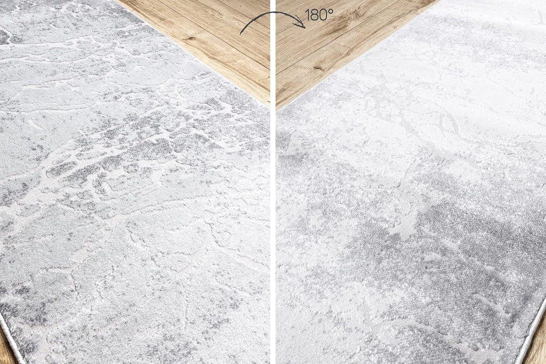 rugsx Modernen Preiswert Läufer MEFE, Läufer Strukturell - Zwei Ebenen aus Vlies Grau 60x110 cm MEFE