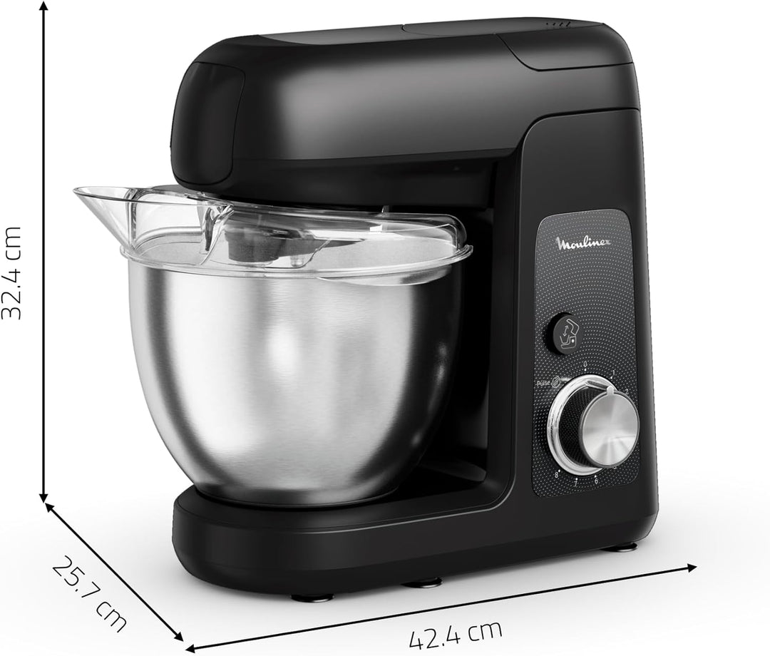Moulinex Bake Partner Küchenmaschine, 1100 W, langlebige Leistung, BakeGood-Zubehör-Set, QA522810 Pl