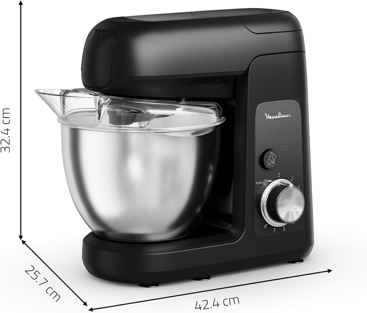 Moulinex Bake Partner Küchenmaschine, 1100 W, langlebige Leistung, BakeGood-Zubehör-Set, QA522810 Pl