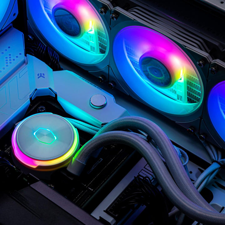 Cooler Master MasterLiquid PL360 Flux CPU-Kühler - AIO Wasserkühlung mit 3 x 120mm Lüfter, 360mm Küh