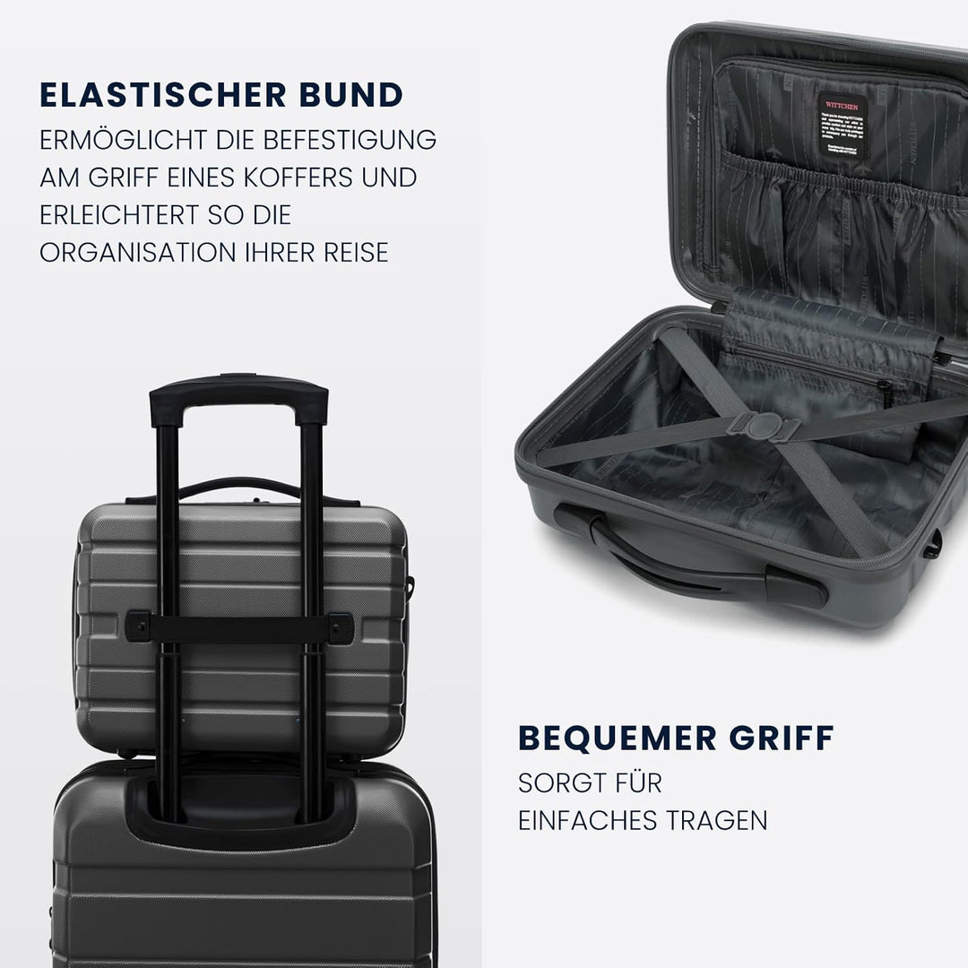 WITTCHEN COMODO Line Koffer Handgepäck Gepäck-Set aus ABS Teleskopgriff TSA Schloss 4 Doppelräder Du