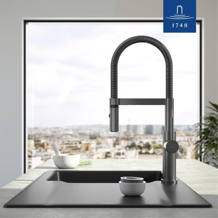 Villeroy &amp; Boch Steel Expert 2.0 Hochdruck-Küchenarmatur mit Umschaltfunktion und 360° schwenkbarem