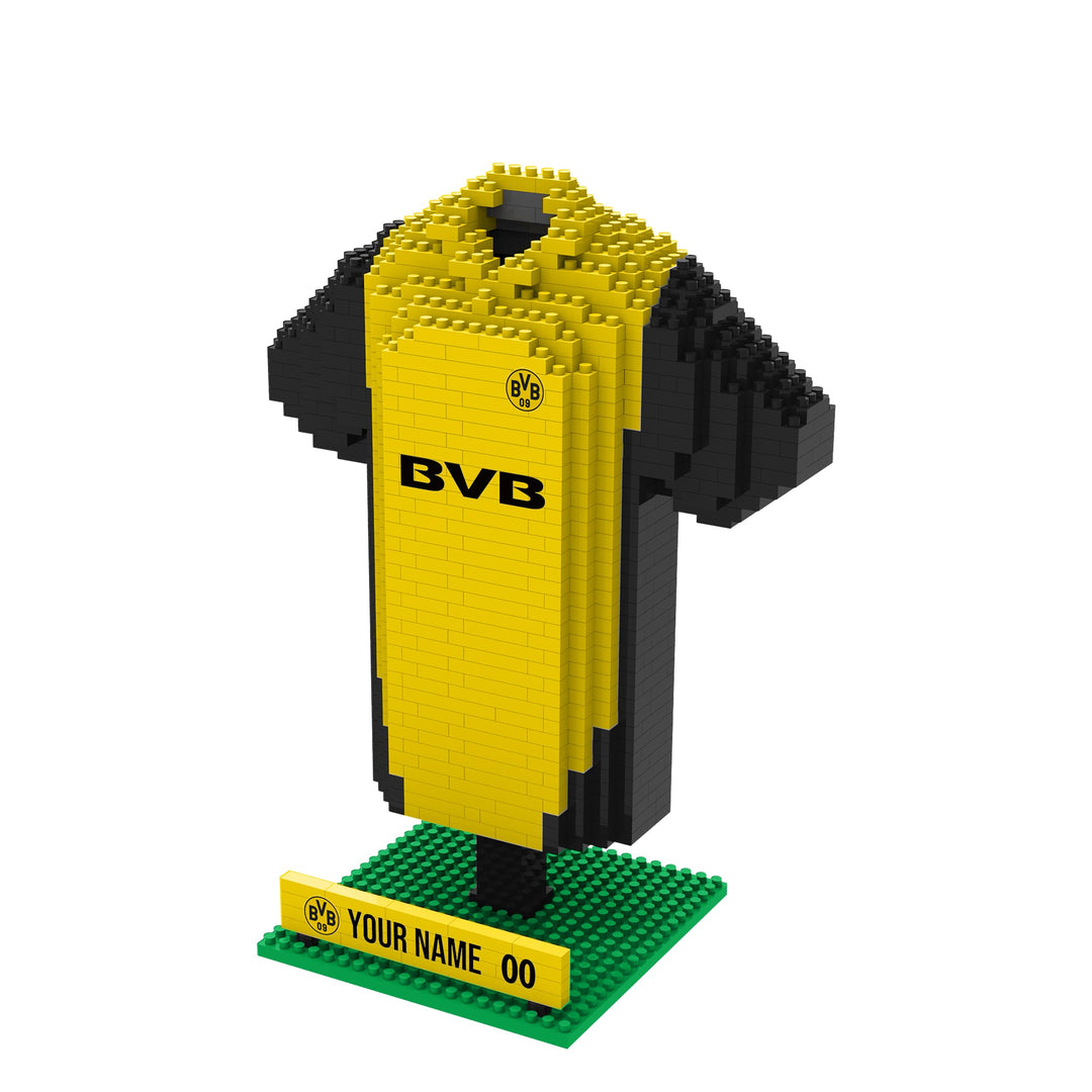 FOCO Offizielles Lizenzprodukt Personalisiertes Fussball-3D-BRXLZ-Schreibtisch-Trikot (Borussia Dort