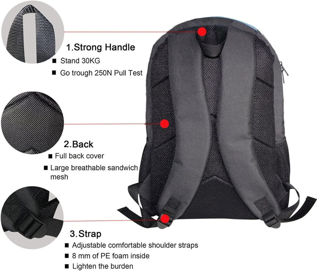 Kuiaobaty Jungen Schulrucksack Set, Panda Wolf Traktor Büchertasche Federmäppchen Mittagessen Tasche