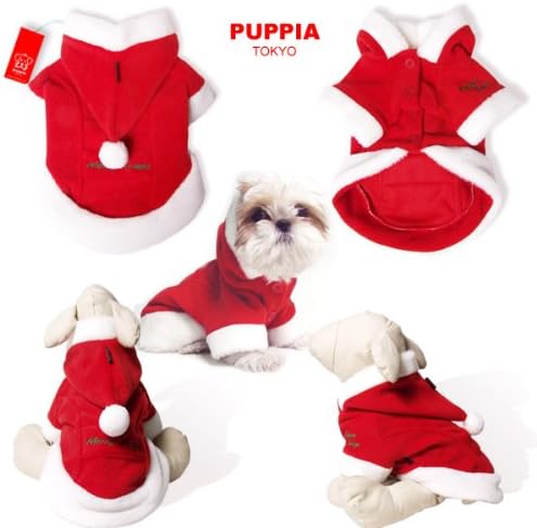 Puppia Weihnachtsmann-Wintermantel, Grösse M, Rot rot M, rot M