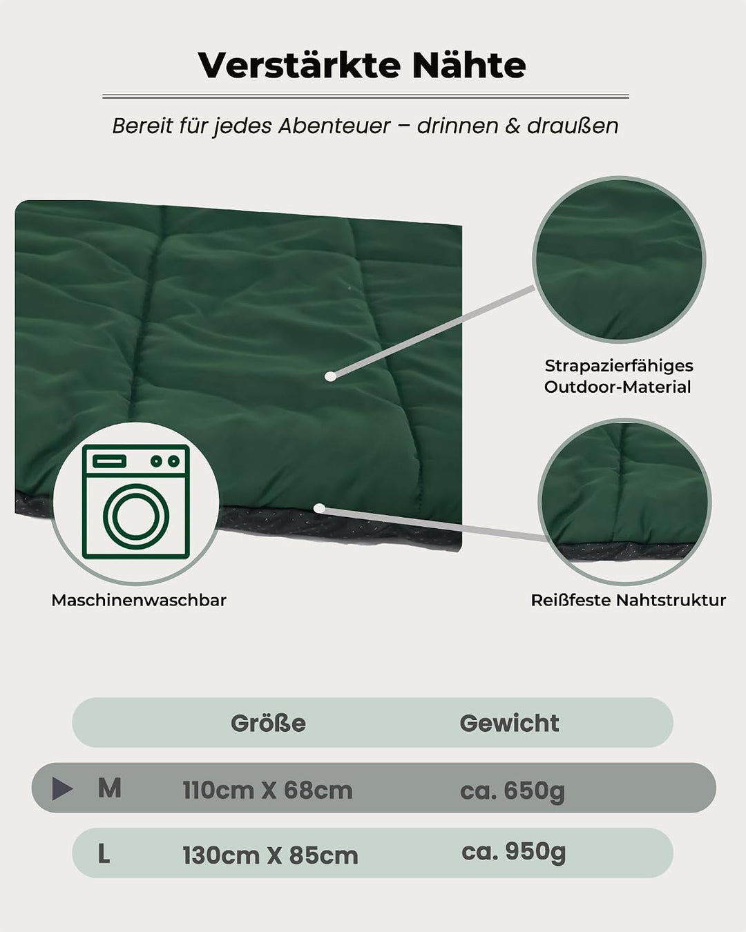 Hundedecke für unterwegs wasserdicht – rutschfeste Hundematte 110×68cm, waschbar Hundebett – Outdoor