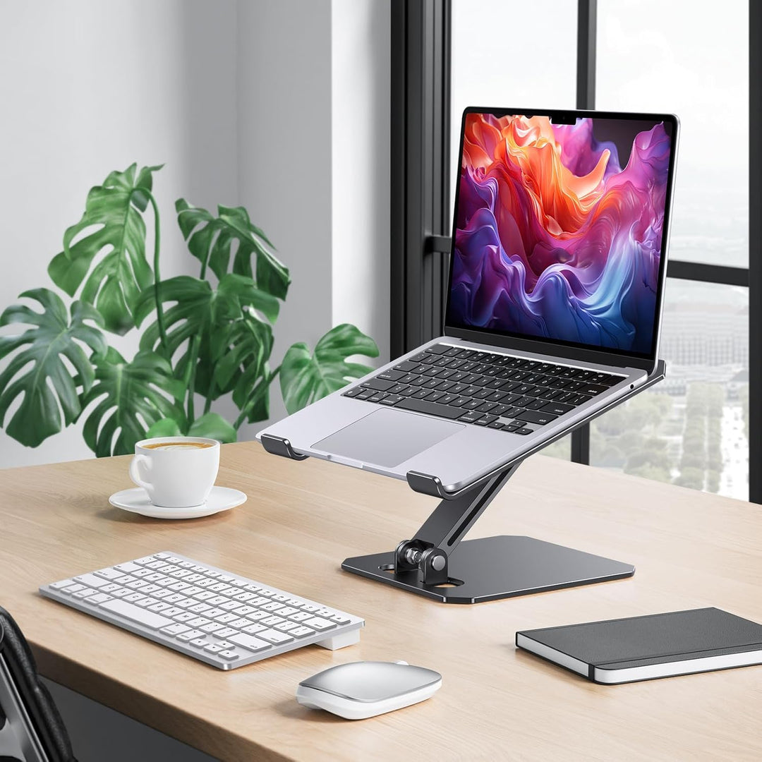OMOTON Aluminium Laptop Ständer Höhenverstellbar, Ergonomischer Faltbarer Notebook Ständer, Laptop H