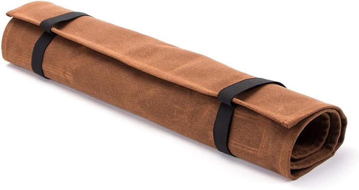 QEES Chef Messer Rolle Tasche 16 Oz gewachste Canvas wasserdichte Reissverschluss Werkzeugtasche 15