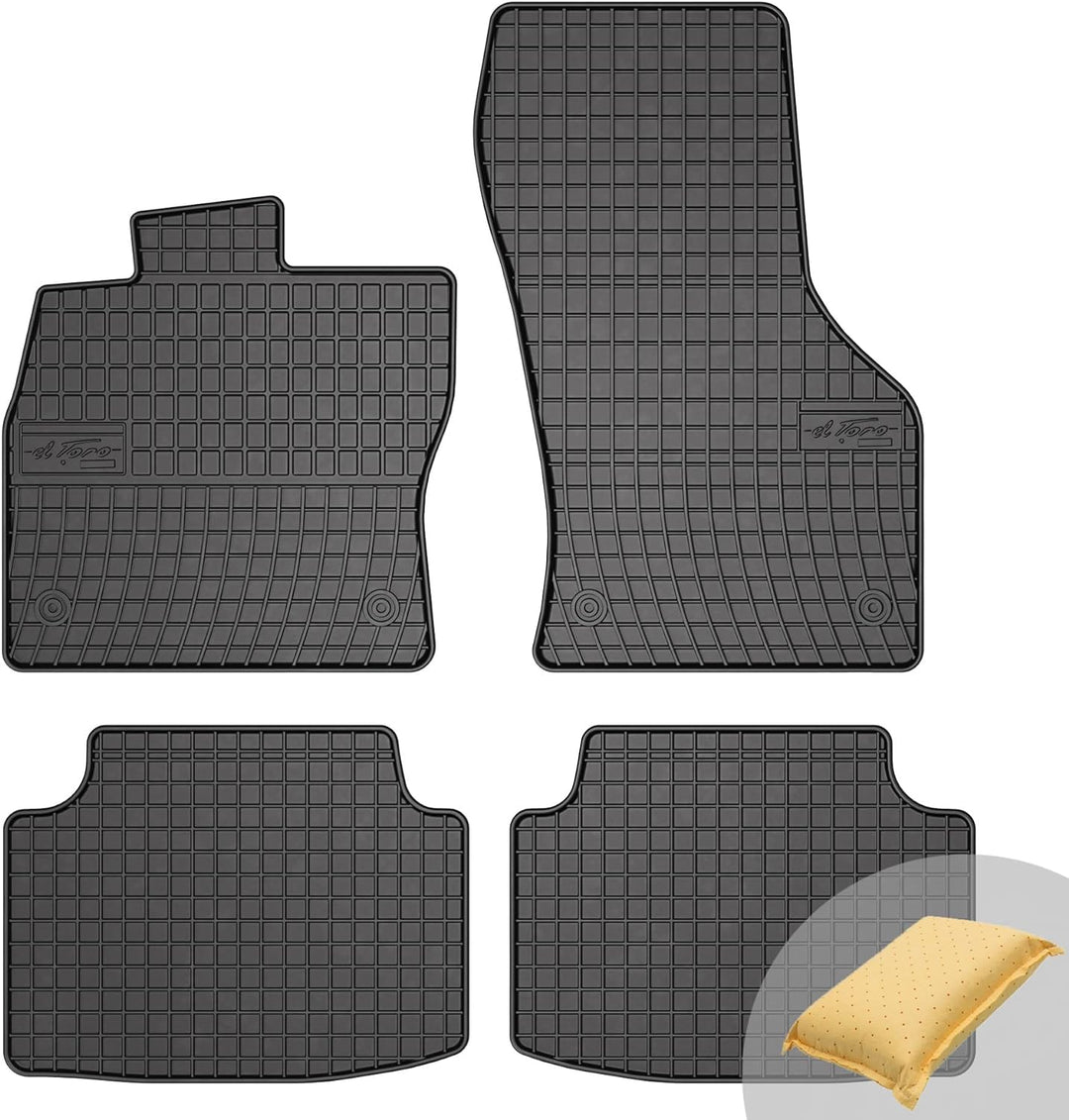 FROGUM EL Toro Gummimatten Ganzjähriges-Set von Autofussmatte Auto Fussmatten für Volkswagen Passat