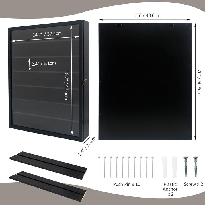 GraduationMall 3D Bilderrahmen mit Abnehmbaren Regalen 40x50cm Tief Objektrahmen zum Befüllen für Mi