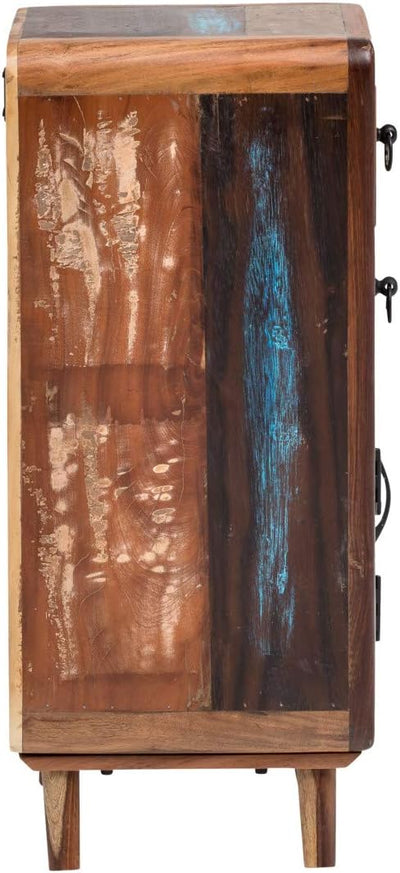 Woodkings® Bad Unterschrank Kalkutta recyceltes Holz bunt rustikal Echtholz massiv Badmöbel Badezimm