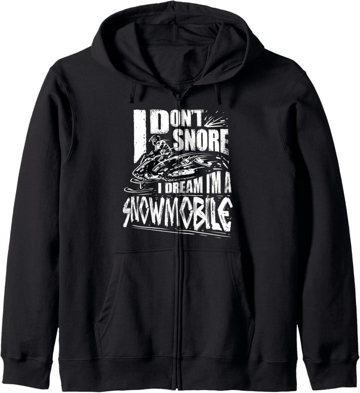 Witzige Snowmobile Dream Geschenkidee Schneemobil Fahren Kapuzenjacke