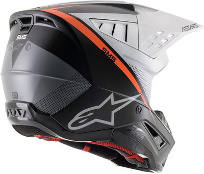 Alpinestars Motocross-Helm Supertech S-M5 Rayon - Black/White/Orange Fluo Matte Black White Orange F