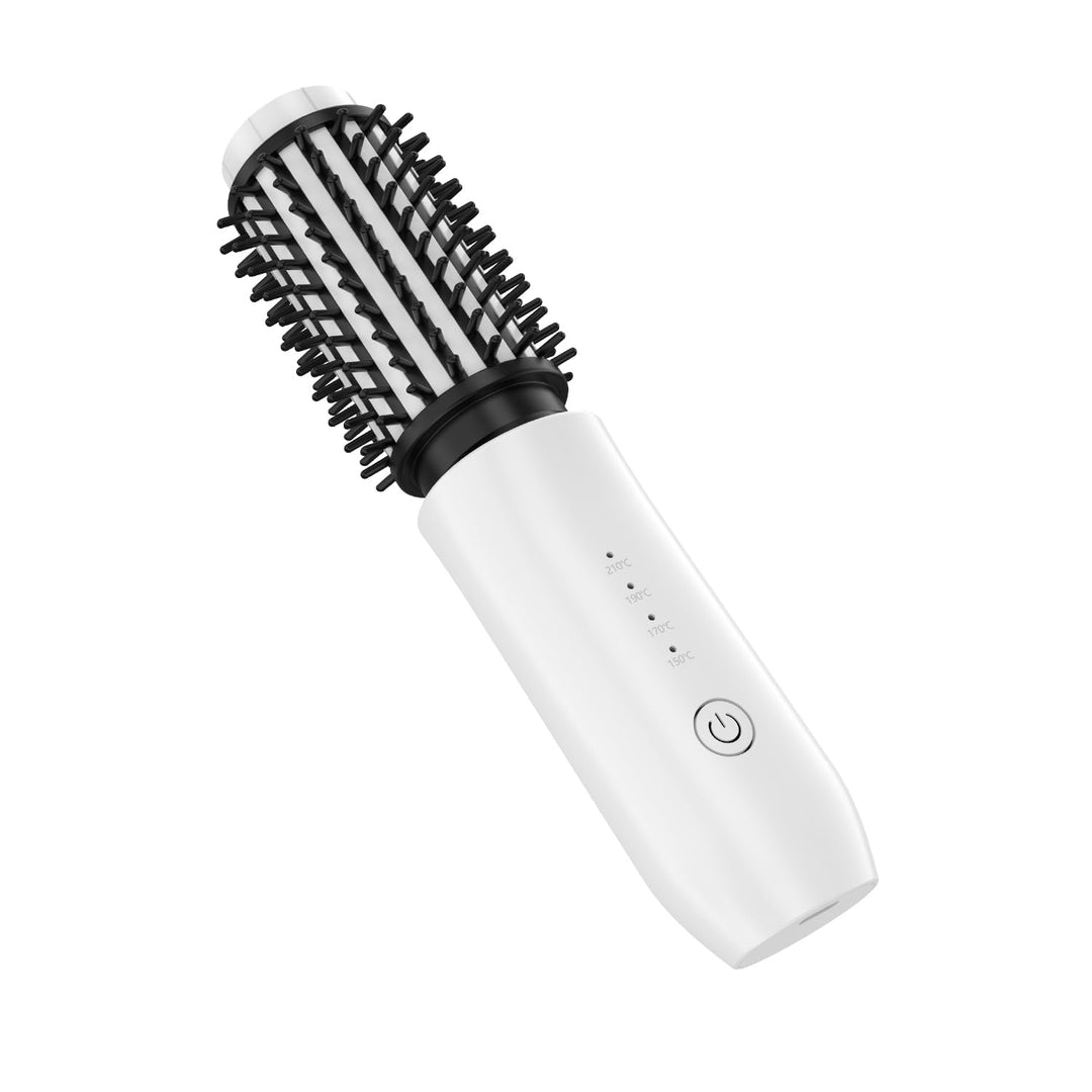 Dricar Kabellose Lockenstabbürste, Tragbare Reise Lockenstäbe Grosse Locken, 40mm Thermobürste Rundb