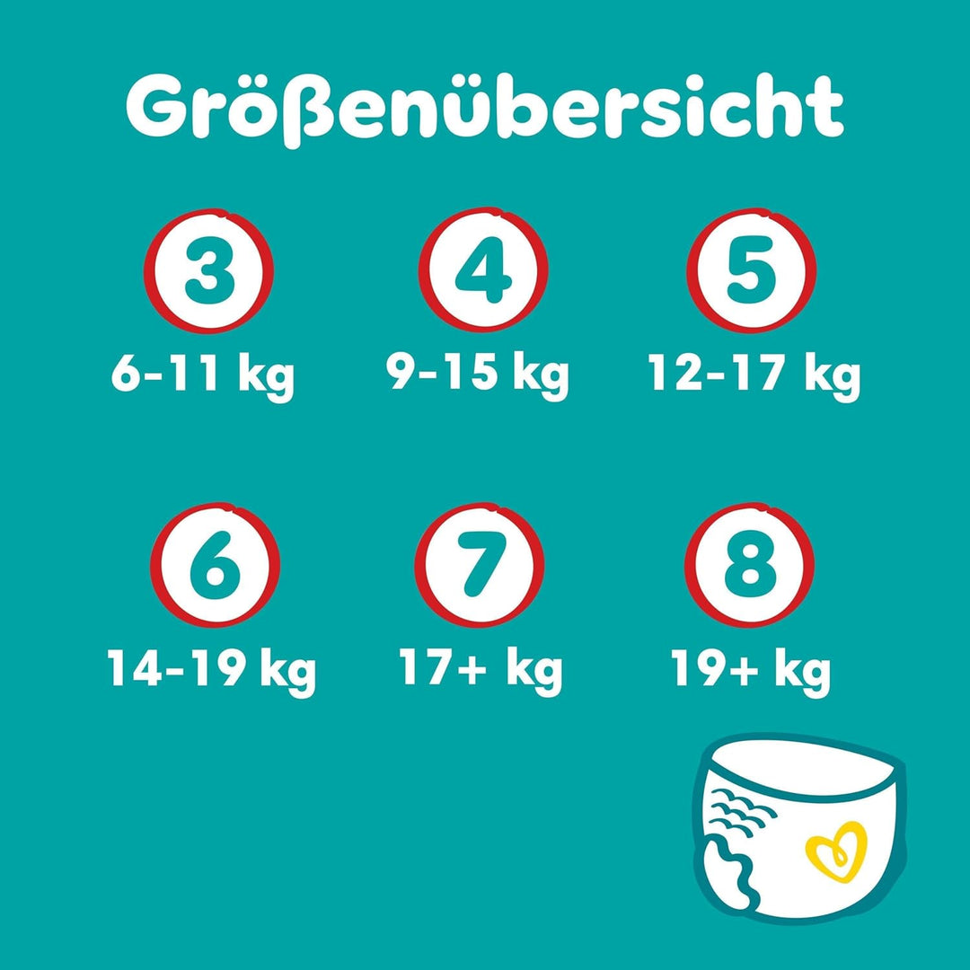 Pampers Windeln Pants Grösse 3 (6-11kg) Baby-Dry, Midi mit Stop- und Schutz Täschchen, MONATSBOX, 19