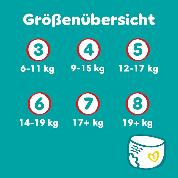 Pampers Windeln Pants Grösse 3 (6-11kg) Baby-Dry, Midi mit Stop- und Schutz Täschchen, MONATSBOX, 19