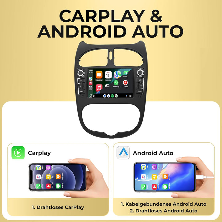 M.I.C. AP6-L2 Android 14 Autoradio mit Navigation: MediaTek MT6765V, 4GB+64GB, 6.2 Zoll QLED Display