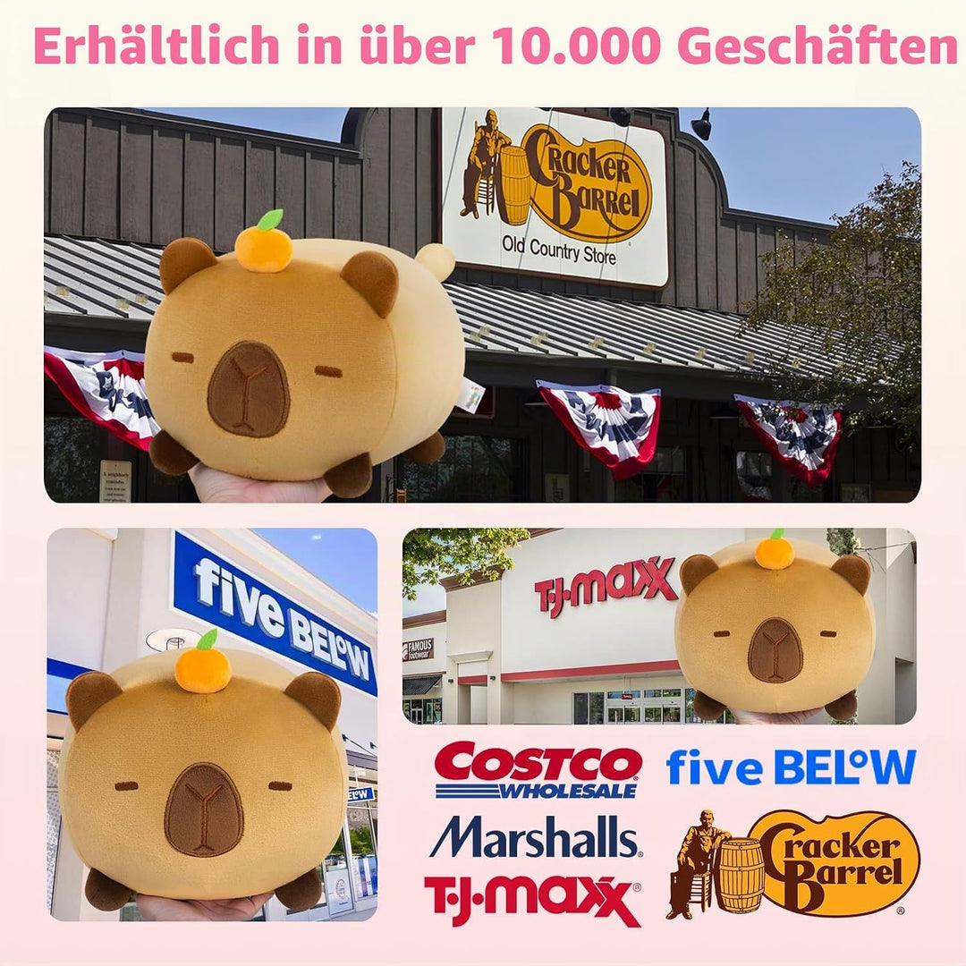 Mewaii Cute Capybara Plush Kawaii Plushies Capybara Stuffed Toy Cute Animal Plushie Soft Squishy Gif