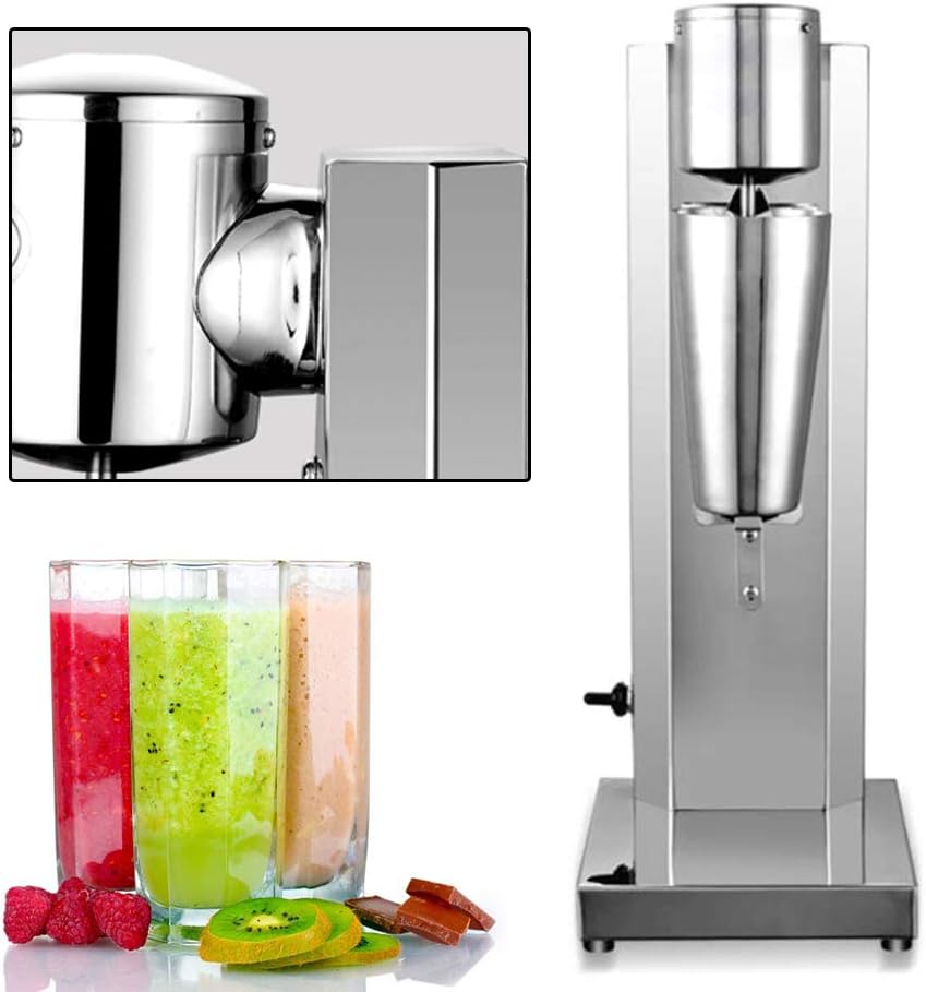Milchshake Mixer, 180W 650ml Elektrisch Edelstahl Drink Mixer Milchshaker Standmixer für Smoothies,