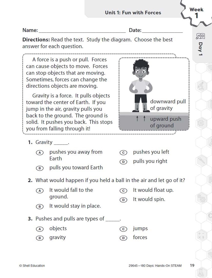 180 Days: Hands-On STEAM: Grade 2 (180 Days of Practice), Paperback