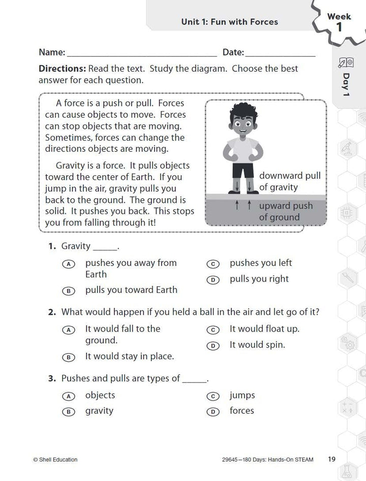 180 Days: Hands-On STEAM: Grade 2 (180 Days of Practice), Paperback