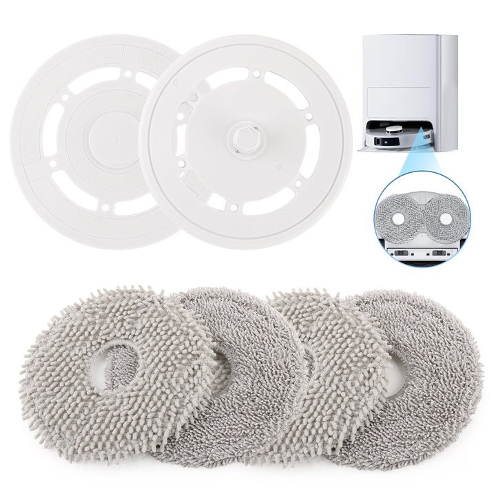 Wischtücher mit Wischplatten für Ecovacs Deebot T20 Omni/T20e Omni Wischmopp Wischpad Wischtücher mi