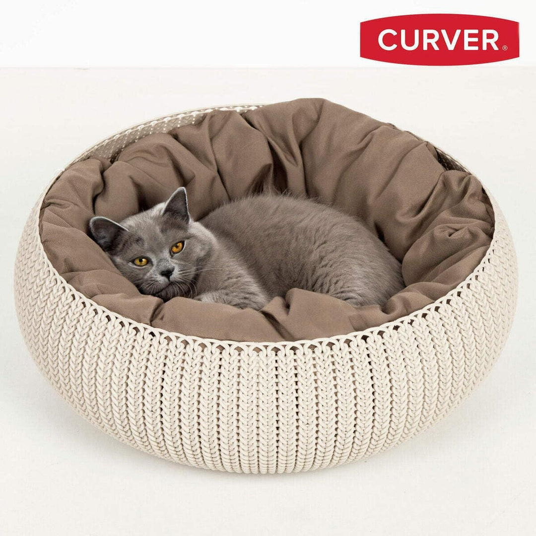 Curver Pet Bed L 57 x B 57 x H 33 cm hellbraun, L 57 x B 57 x H 33 cm hellbraun