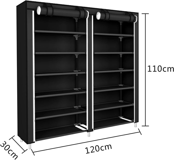 LANTUS Schuhschrank, Schuhregal, wasserdicht, 7 Schichten, für 36 Paar Schuhe, Schrank aus Stoff, Sc