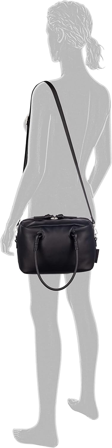 TOM TAILOR Damen Olivia Bowling Bag Handtasche Mittelgross Grau Schwarz, Schwarz
