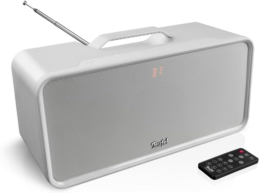 Teufel BOOMSTER 4 Robuster Bluetooth Lautsprecher mit 2.1-Stereo-System Soundsystem DAB+ und FM-RDS-
