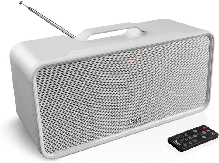 Teufel BOOMSTER 4 Robuster Bluetooth Lautsprecher mit 2.1-Stereo-System Soundsystem DAB+ und FM-RDS-
