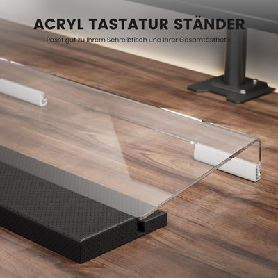 Tastatur Ständer mit Handgelenkauflage-Klearlook Winkelverstellbarer Tastatur Halter für Schreibtisc