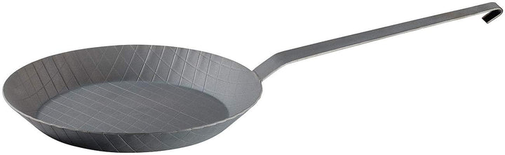 Tornwald-Schmiede Grillpfanne: Kaltgeschmiedete Bratpfanne mit Rauten-Prägung, Ø 24 cm, 2,9 cm hoch