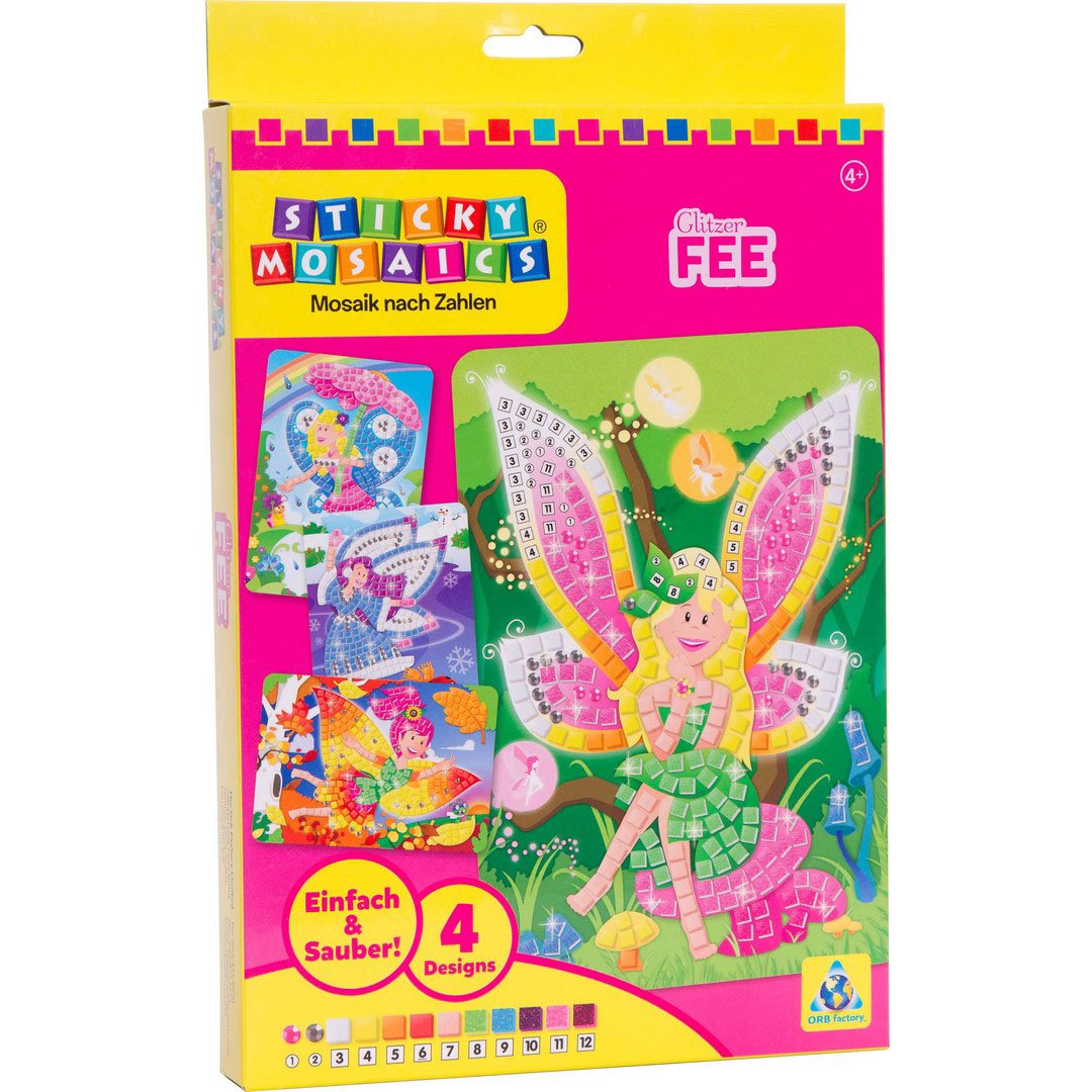 ORB Sticky Mosaic Glitzer Fee, kreative Geschenke Bastelset Kinder Geschenke für Mädchen und Jungen