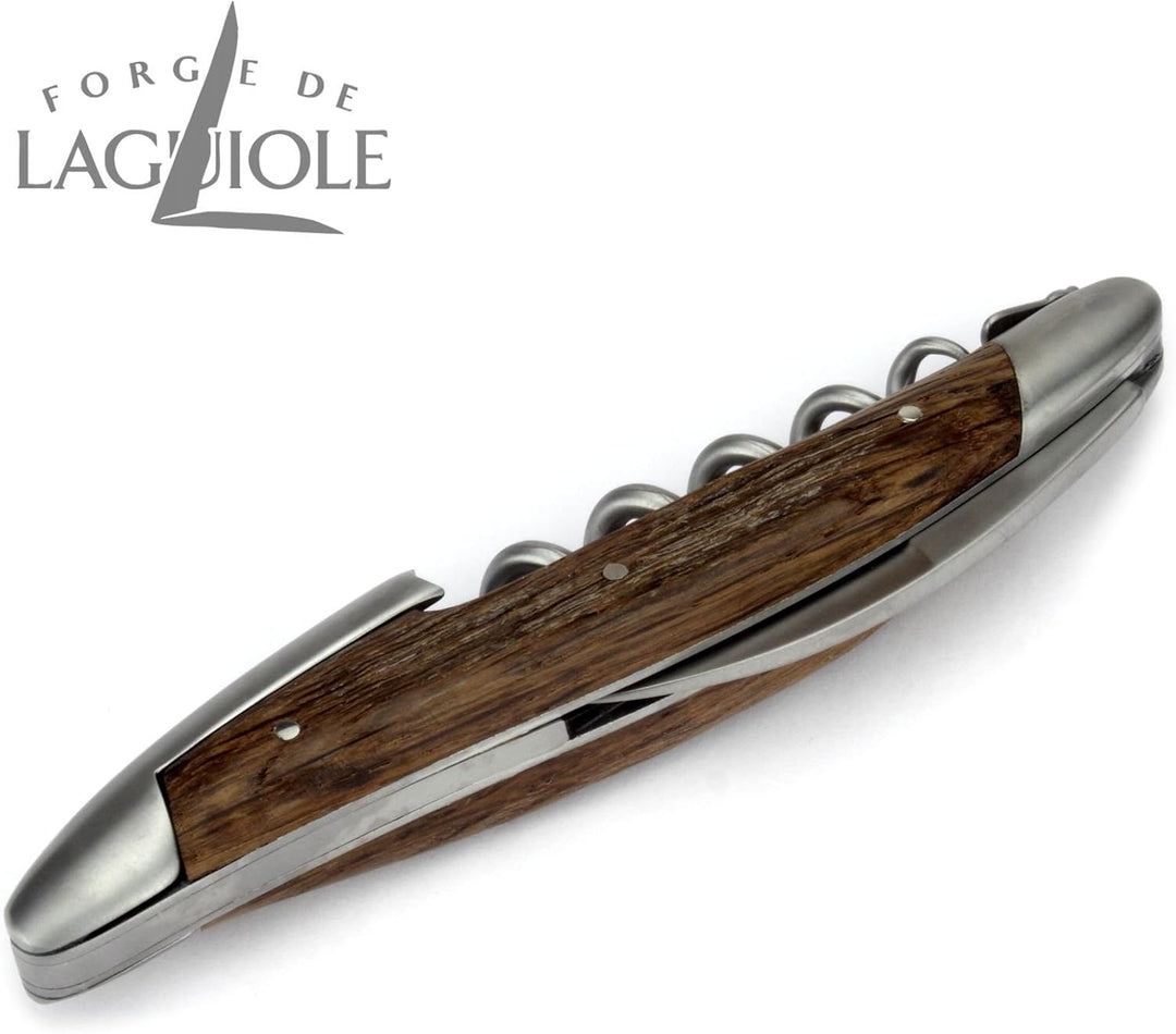 Forge de Laguiole Kellnermesser Sommelierbesteck - Griff fossile Mooreiche Morta - Edelstahl matt