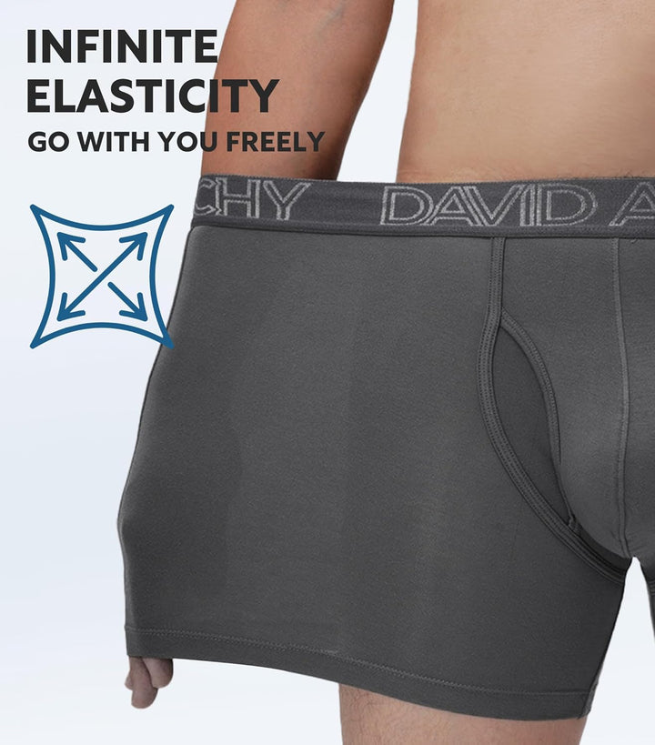 DAVID ARCHY Bambus Boxershorts Herren Unterhosen Männer Boxershorts, Weich, Hautfreundlich und Luftd