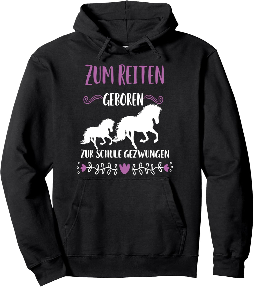 zum reiten geboren zur Schule gezwungen Jungs Geschenk Pullover Hoodie
