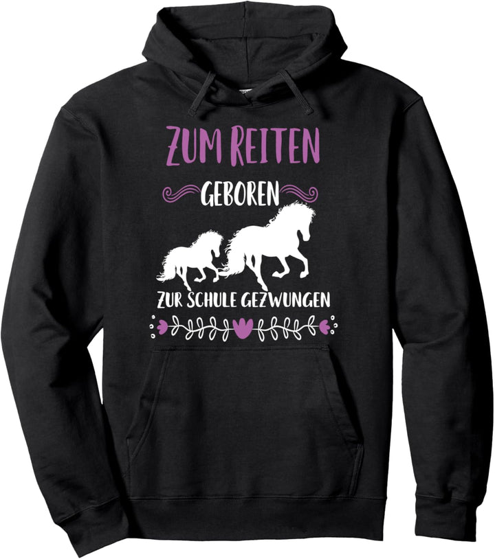 zum reiten geboren zur Schule gezwungen Jungs Geschenk Pullover Hoodie