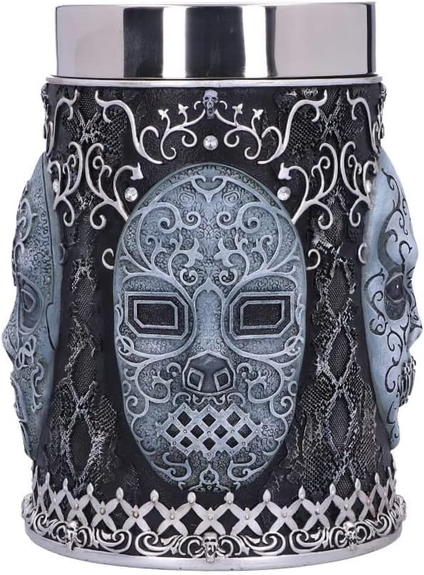 Nemesis Now Collectable Tankard Harry Potter Death Eater Maske Voldemort Sammelkrug, Kunstharz, schw