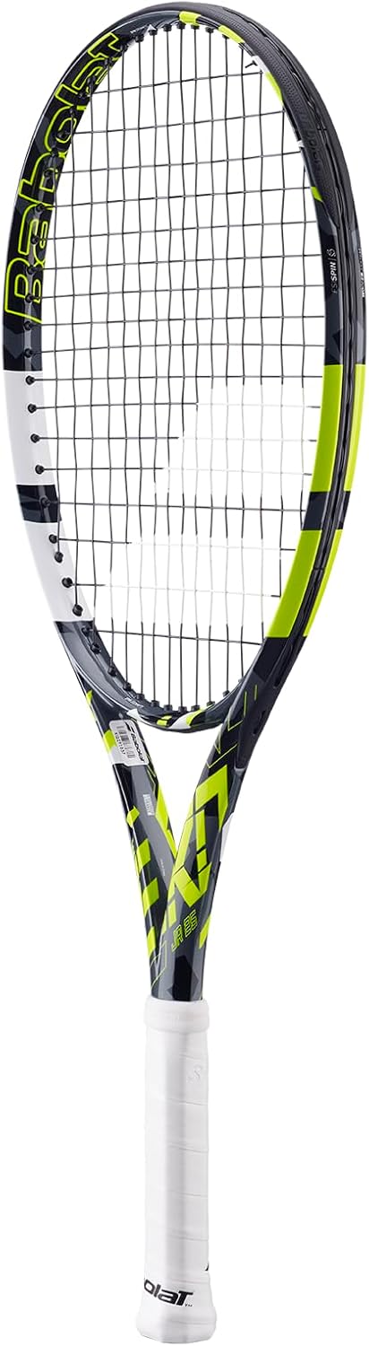 Babolat, Tennisschläger Modell Pure Aero Junior 25 Gen8, Grösse 635 mm, Farbe Grau Gelb Weiss, Griff