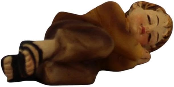 ZICOM Krippenfigur Miniaturfigur Schlafender Junge liegend 5,7cm handbemalt Polyresin, Modellbau Pup