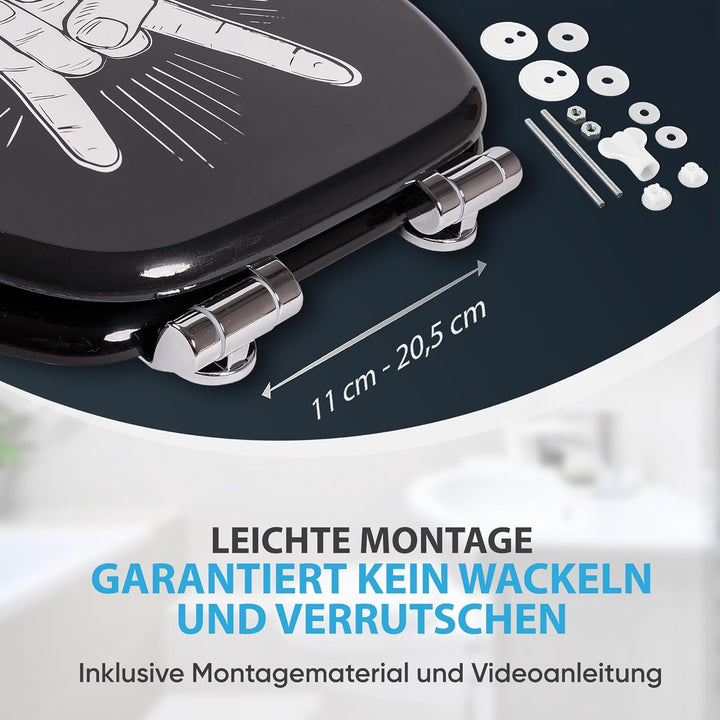 Sanilo WC Sitz mit Absenkautomatik, viele schöne Toilettendeckel zur Auswahl, hochwertige und stabil