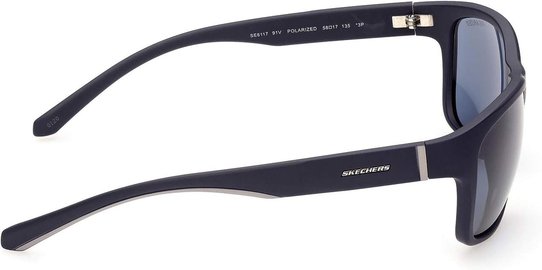 Skechers Herren Se6117 Sonnenbrille, Matte Blue/Blue, 58
