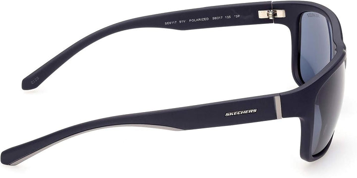 Skechers Herren Se6117 Sonnenbrille, Matte Blue/Blue, 58