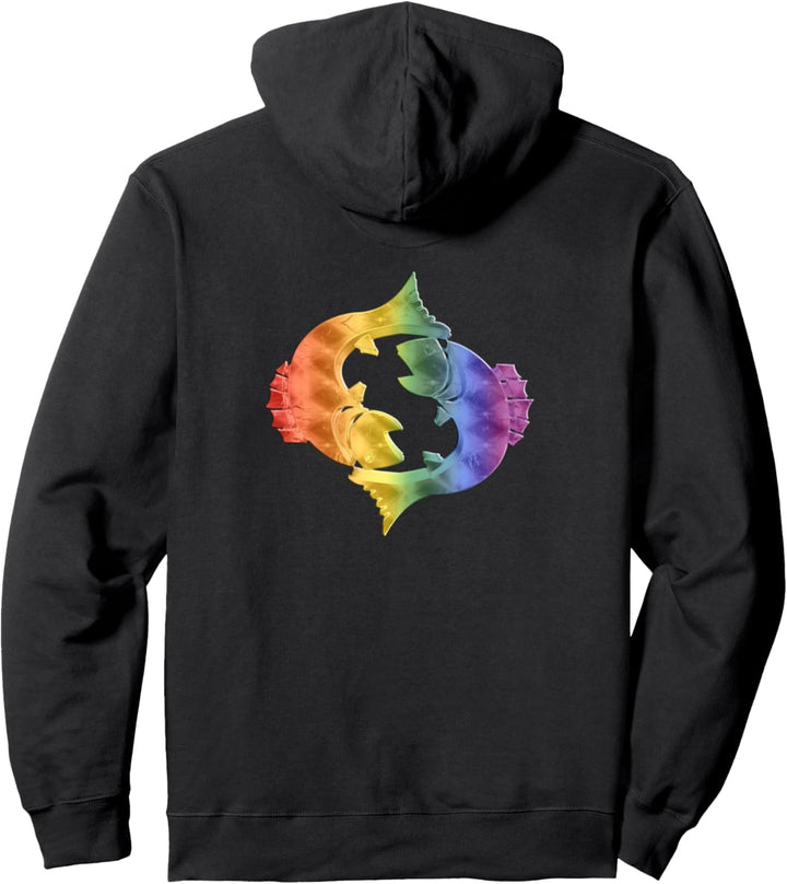 Tierkreiszeichen Fische Regenbogen Logo Sternzeichen Fische Pullover Hoodie