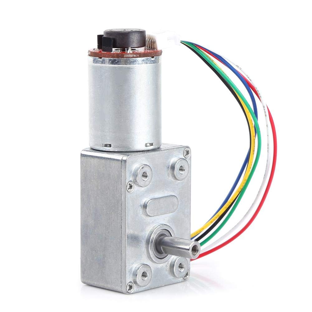 DC 12V Hochdrehmoment Turbine Schneckengetriebemotor, mit Encoder Stark Selbstverriegelung 10/20/30/
