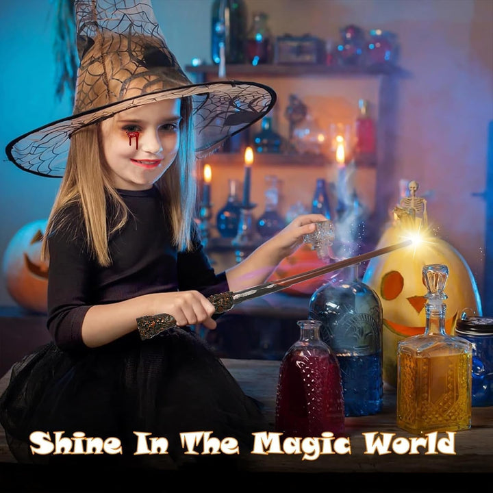 MeYuxg Zauberstab Harry Potter-Harry Zauberstab mit Licht aus Kunststoff Spielzeug Cosplay Props Fan