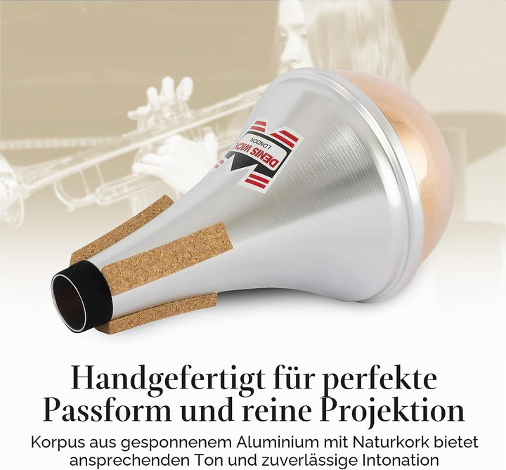 Denis Wick Trompetendämpfer, Straight Gerade/Kupfer silber, DW5504C Gerade / Kupfer, Gerade / Kupfer